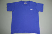 Nike Off Center Embroidered Swoosh Check Basic Essential Vintage 90's USA Made T-Shirt