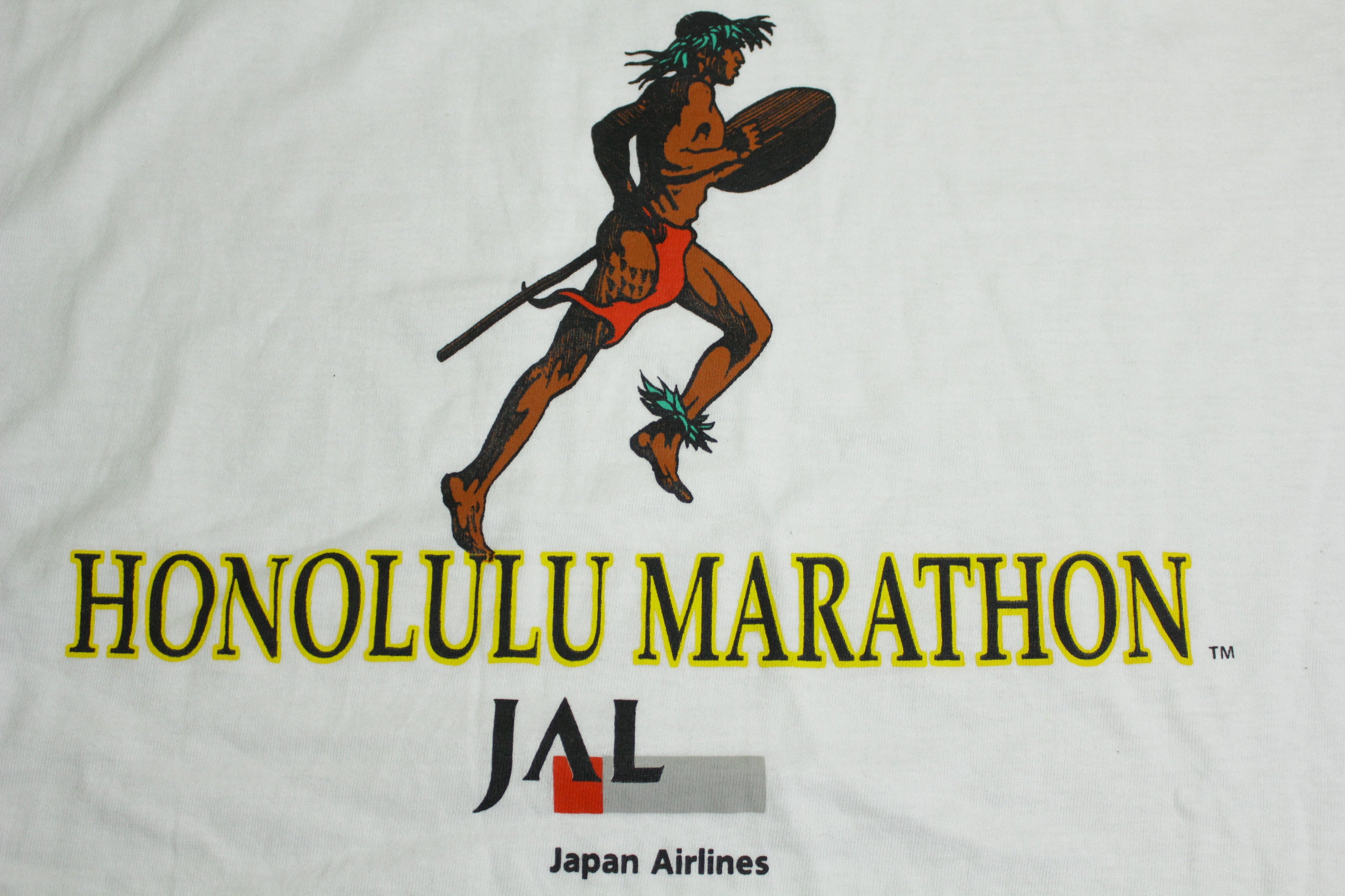 Honolulu Marathon Hawaii Japan Airlines JAL Vintage 90's Nike Grey Tag –  thefuzzyfelt