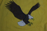 Flying Bald Eagle Soft Sweats Made in USA Vintage 80s Short Sleeve Sweatshirt