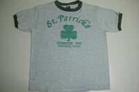 St. Patrick's Shamrock Run Independence Oregon Vintage 80's Ringer Marathon T-Shirt