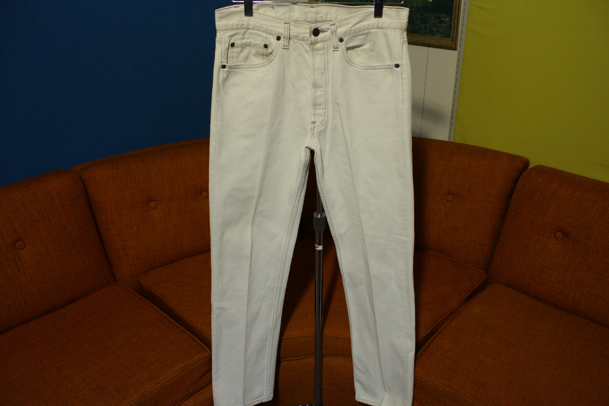 Levis 501 Rare 80's Red Tab USA Made White & Gray Thread Jeans 30x31