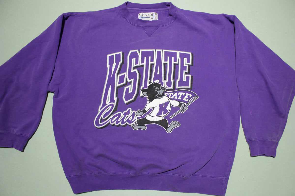 K-State Cats Vintage 90s College Crewneck  Kansas State Wildcats Sweatshirt