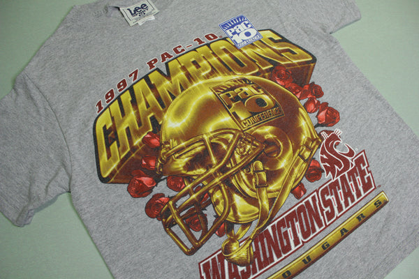 Washington State WSU Cougars 1997 Pac-10 Champions Vintage 90's Lee Sport T-Shirt