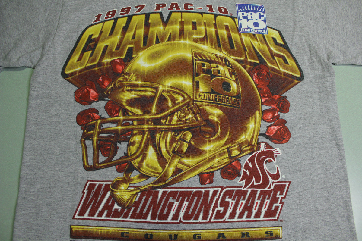 Washington State WSU Cougars 1997 Pac-10 Champions Vintage 90's Lee Sport T-Shirt