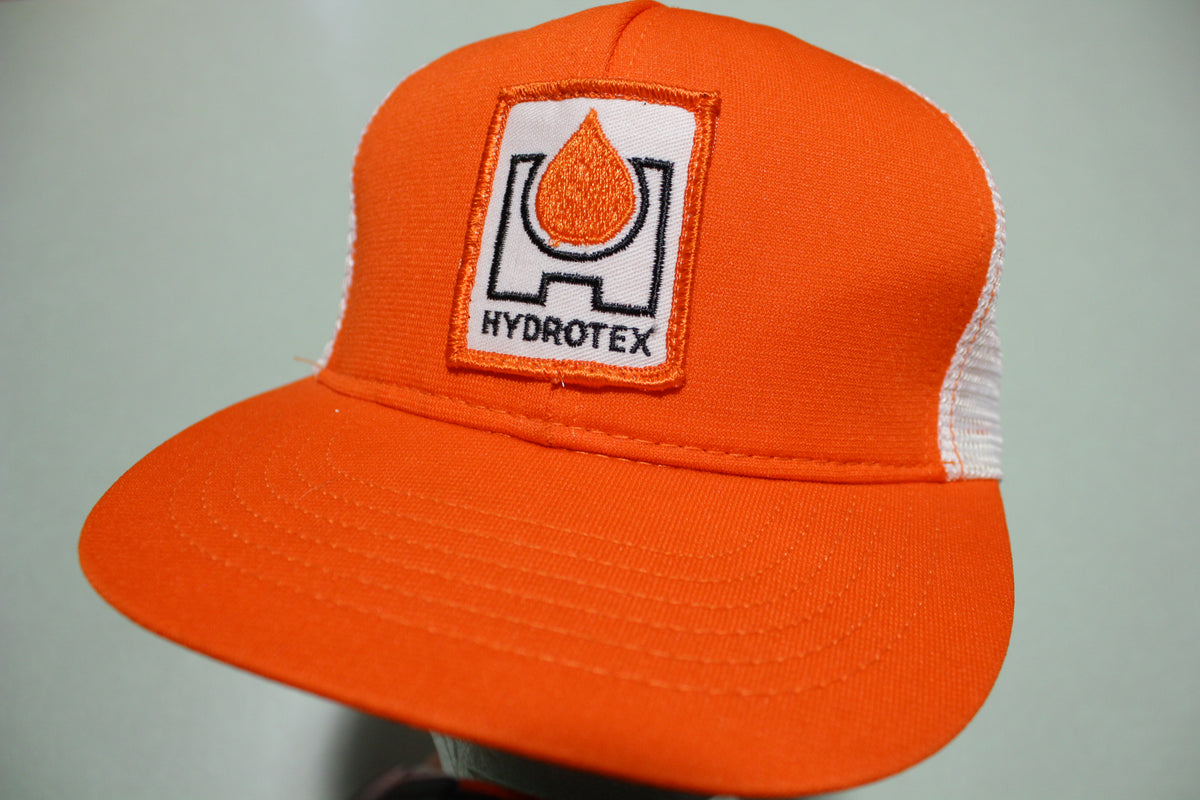 Hydrotex Vintage Orange Patch Adjustable Snapback Mesh Hat