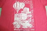 Balloons Over Walla Walla 1993 Classic Hot Air Stampede Vintage 90's Downtown T-Shirt