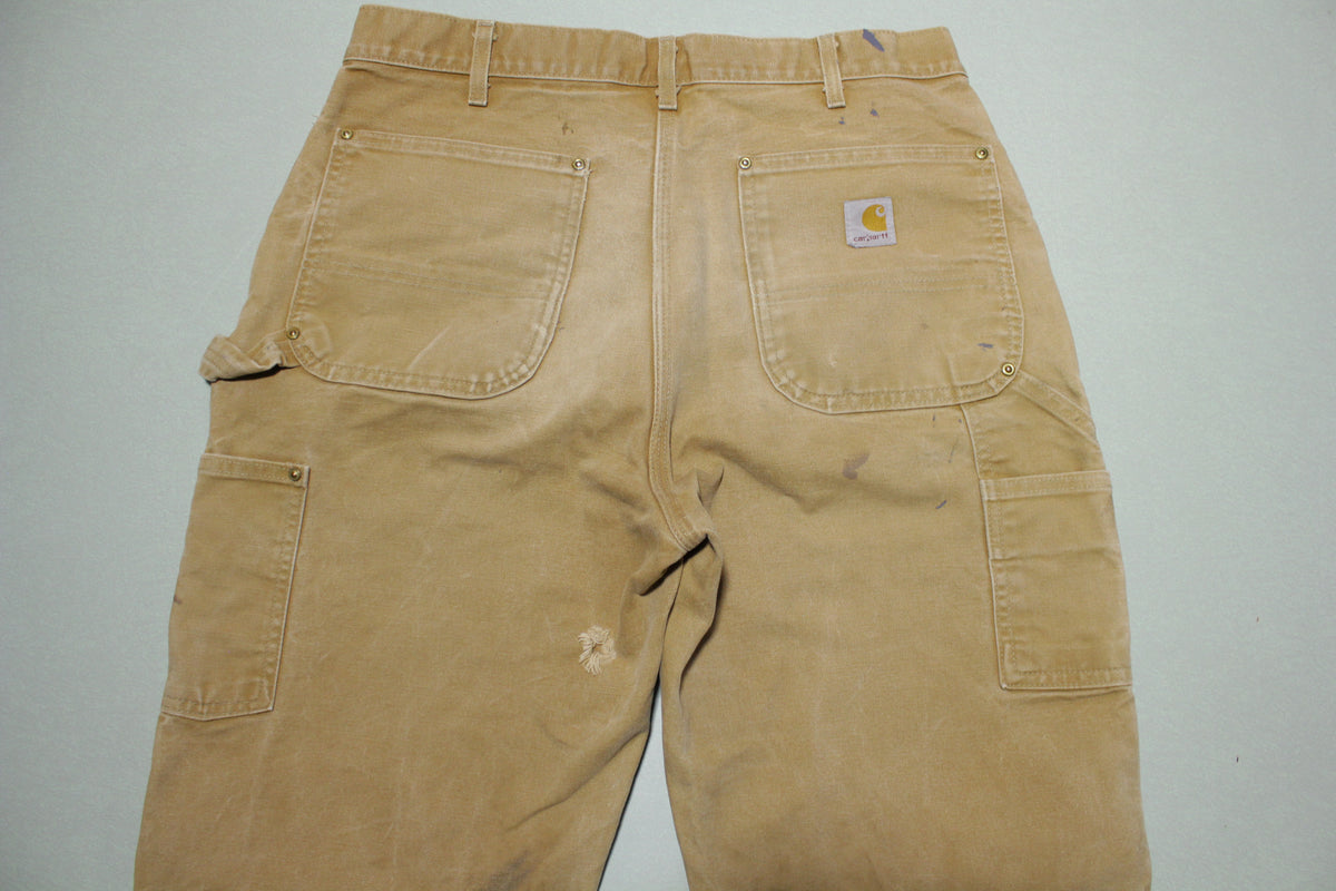 Carhartt Vintage Distressed B01 BRN Double Knee Front Work Construction Utility Pants