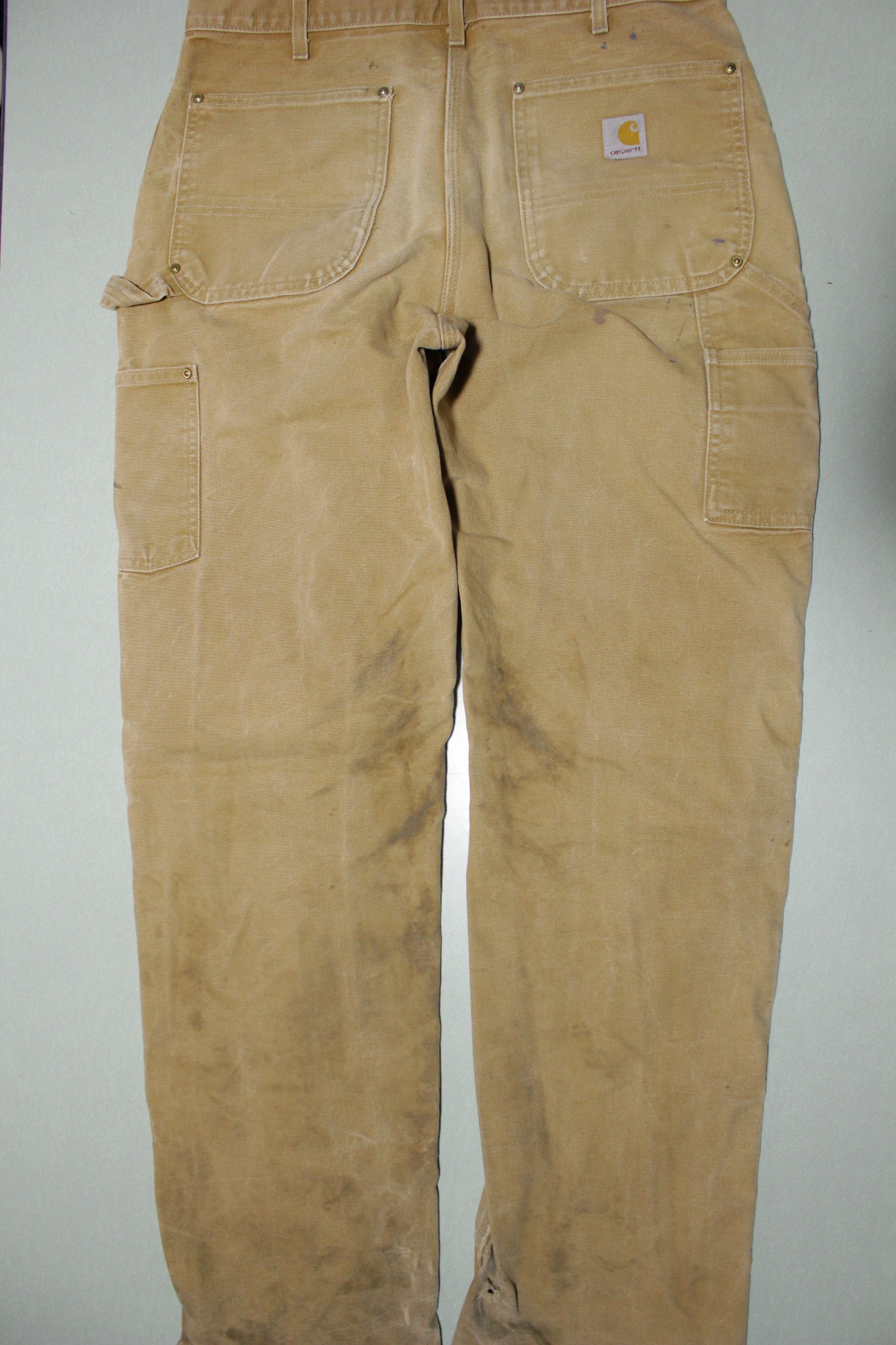 Carhartt Vintage Distressed B01 BRN Double Knee Front Work Construction  Utility Pants