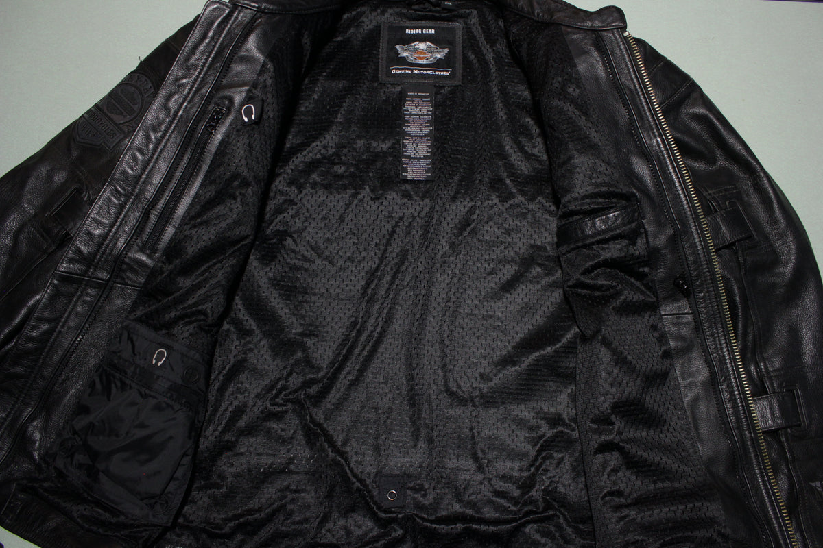 harley davidson jacke riding gear Harley Davidson Men's 2XL Leather Riding Gear Genuine MotorClothes Jac – The Fuzzy Felt