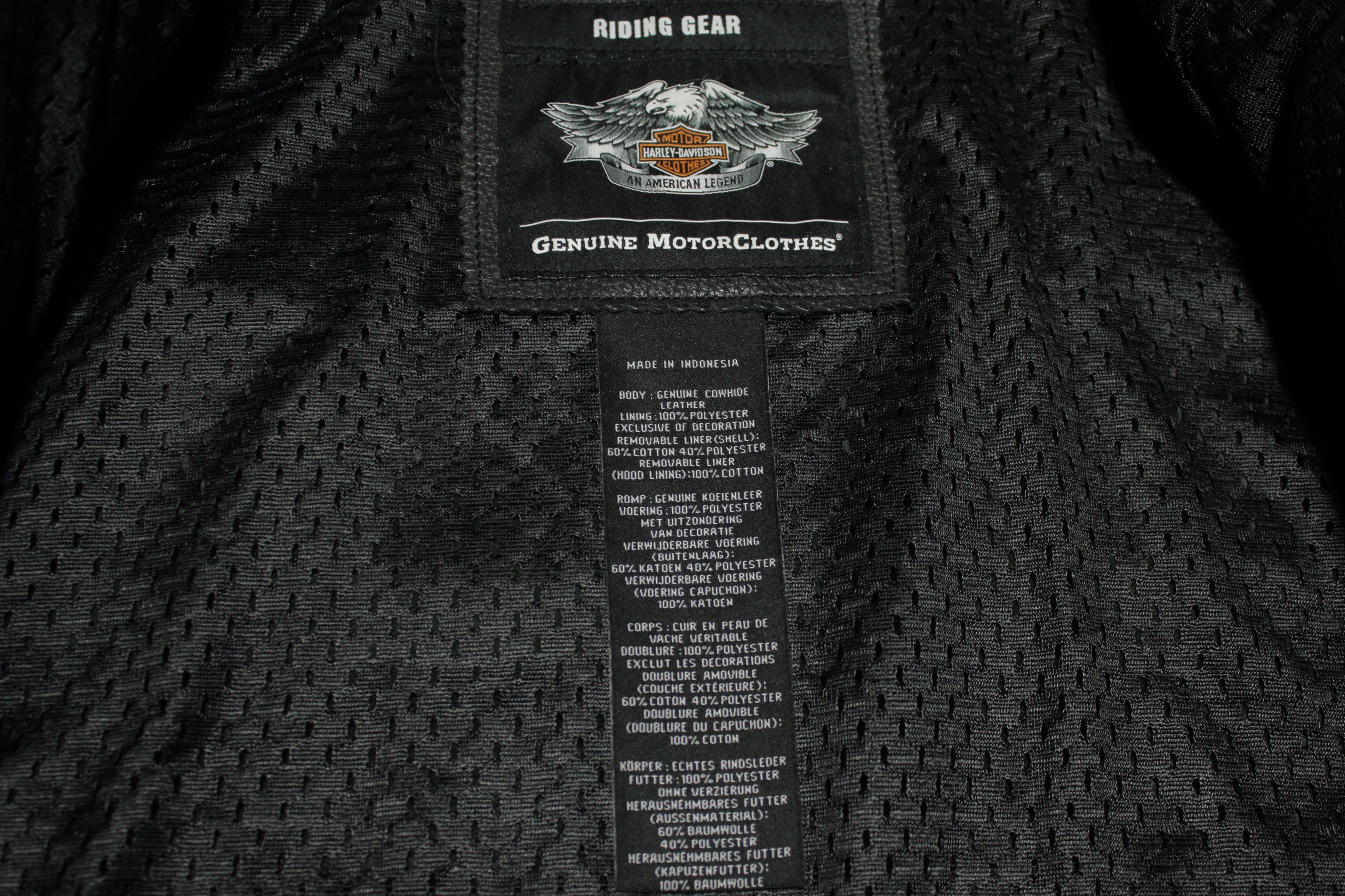 Harley Davidson Men's 2XL Leather Riding Gear Genuine MotorClothes