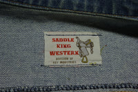 Saddle King Plus Vintage 70s 80s Western Denim Jean Jacket