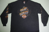 Harley Davidson Vintage 2006 Rough Riders Long Sleeve Made in USA Mandan T-Shirt