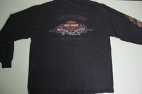 Harley Davidson Vintage 2006 Rough Riders Long Sleeve Made in USA Mandan T-Shirt