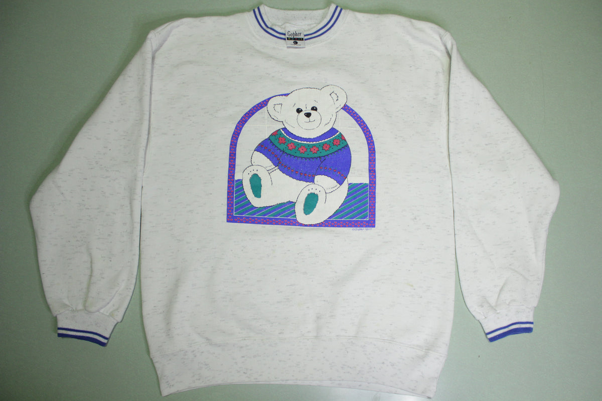 Grandma's Teddy Bear Vintage Stuffed Animal Gopher Sport 90's Sweatshirt