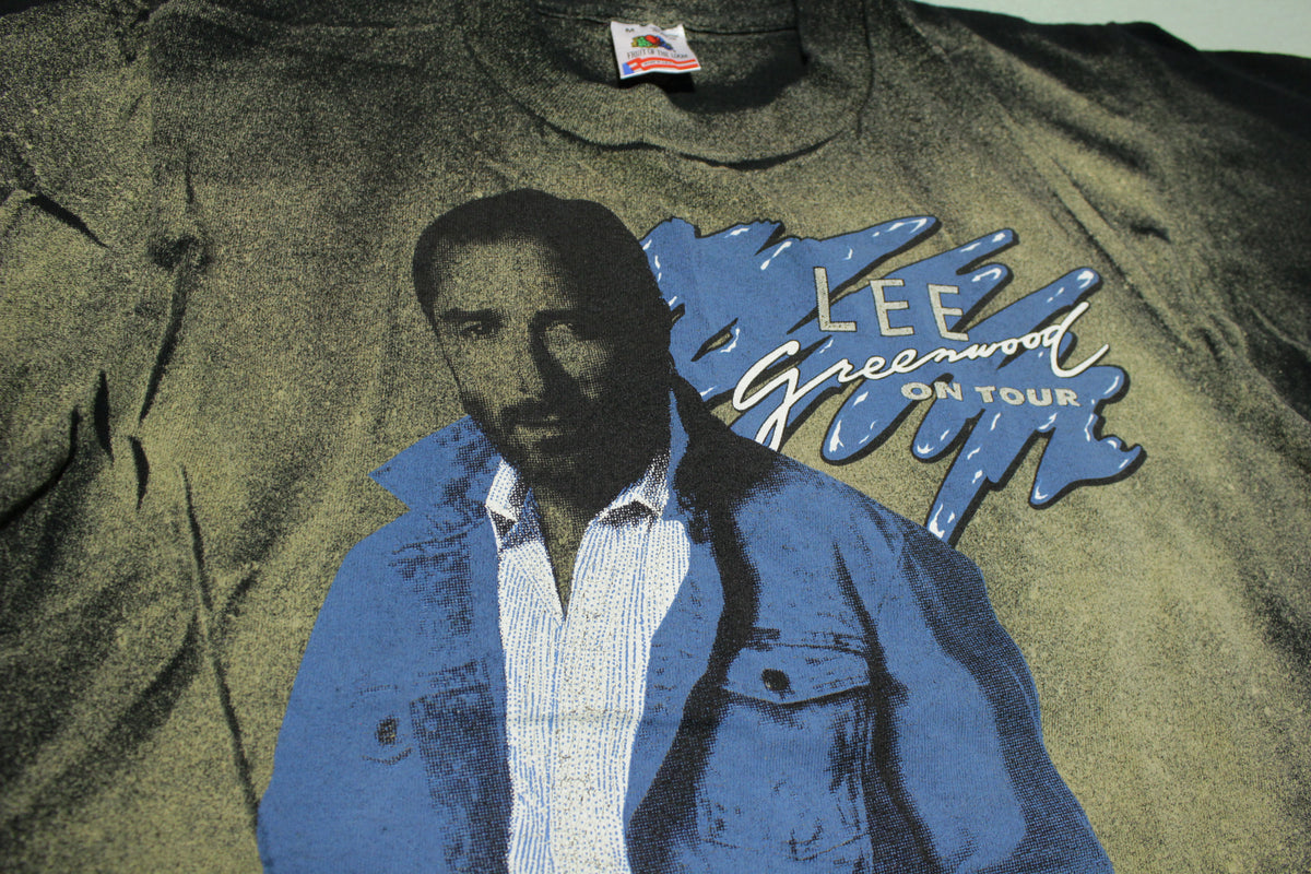 Lee Greenwood Vintage On Tour 1991 FOTL 90s Made in USA Single Stitch T-Shirt