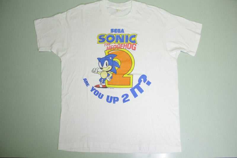Sonic The Hedgehog 2 Are You Up 2 It? Vintage 90's 1992 Sega Made in U ...