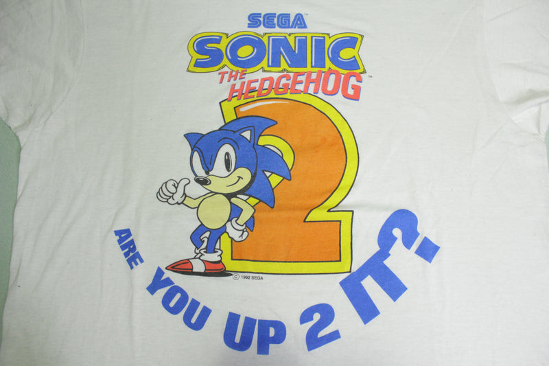 Sonic The Hedgehog 2 Are You Up 2 It? Vintage 90's 1992 Sega Made in U ...
