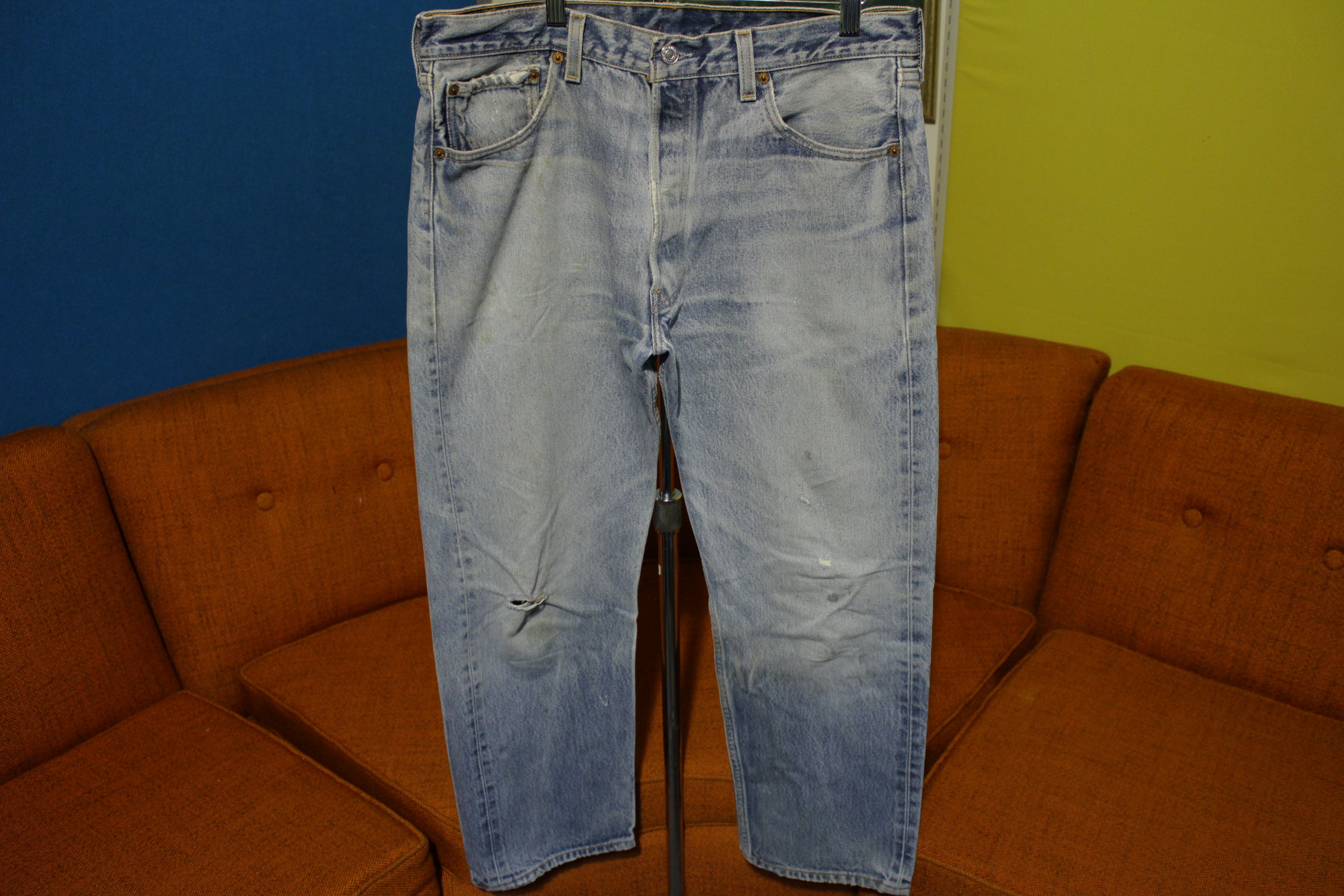 90s Levis 501 Button Fly Jeans. Vintage Grunge Punk Made in USA