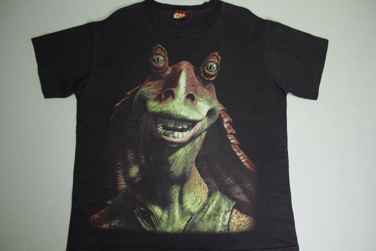 Jar Jar Binks Star Wars Episode 1 Phantom Menace Vintage 90's Single Stitch T-Shirt