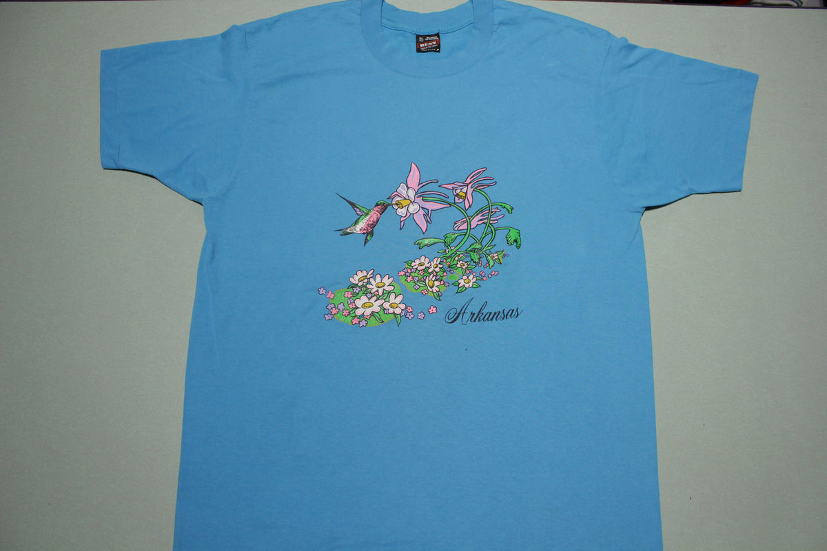 Arkansas Hummingbird Vintage 90's Single Stitch Made in USA Tourist Location T-Shirt