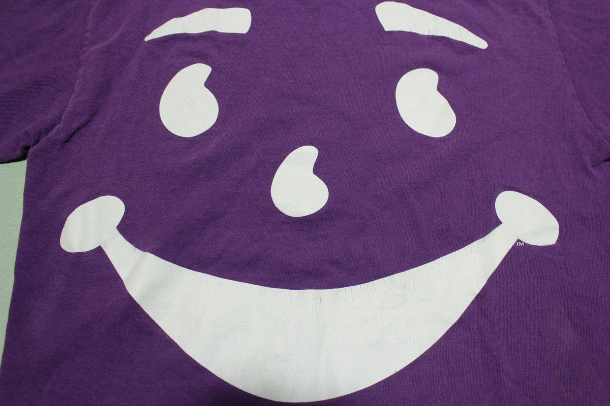 Kool Aid Face Vintage Purple 2000s Delta Tag Snack Drink T-Shirt