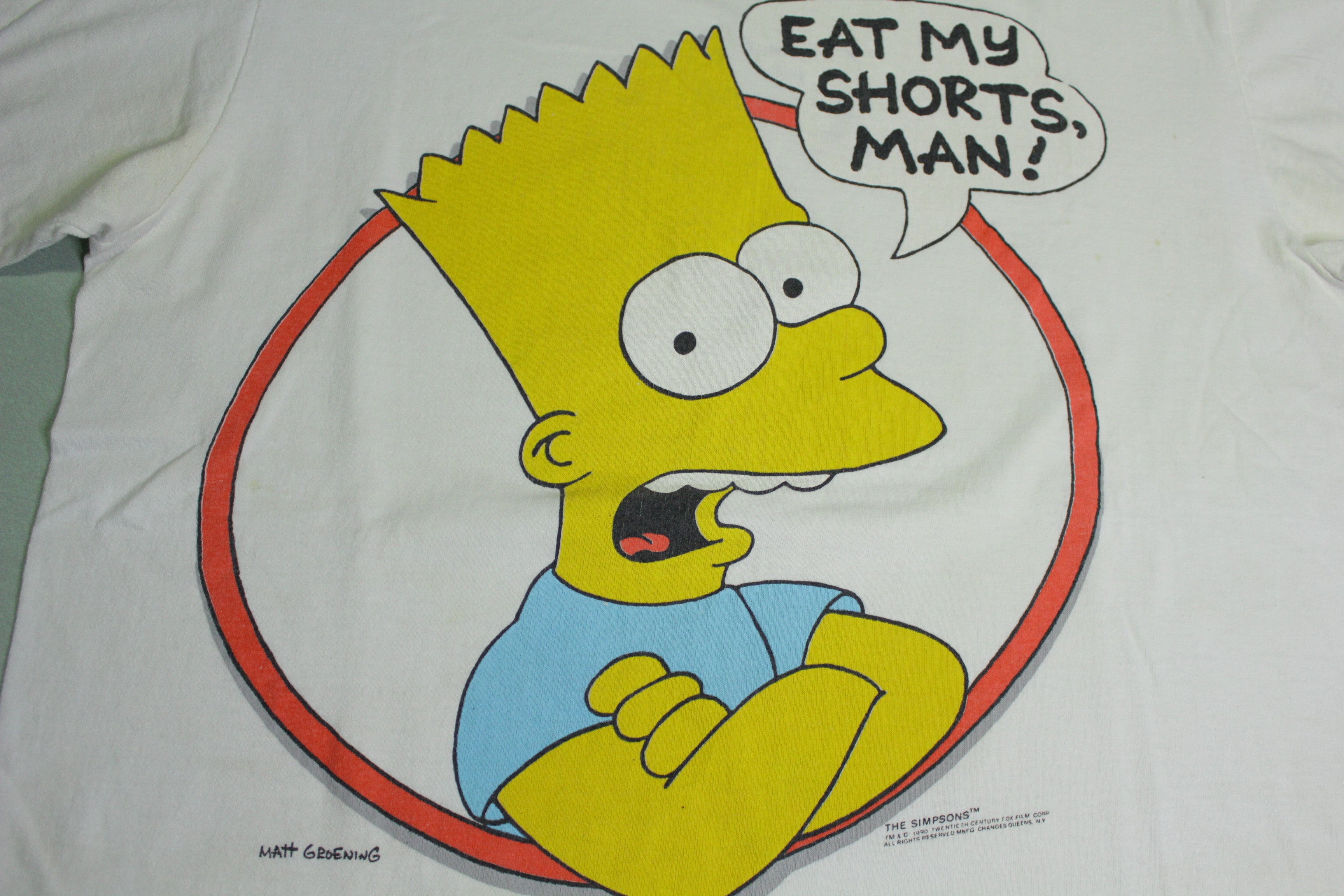 Bart Simpsons Eat My Shorts 1990 Vintage Changes Fox Single Stitch