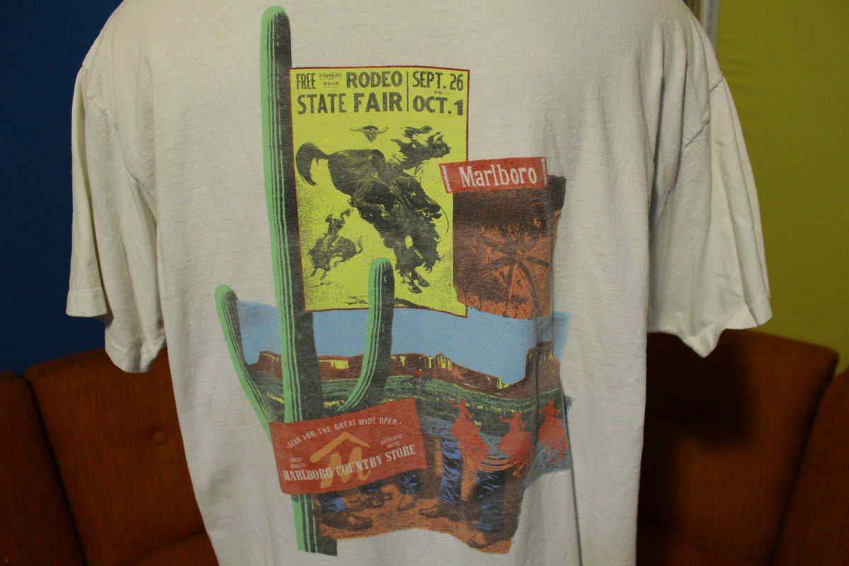 Marlboro Vintage 90's Country Store State Fair Rodeo Single Stitch Pocket T-Shirt