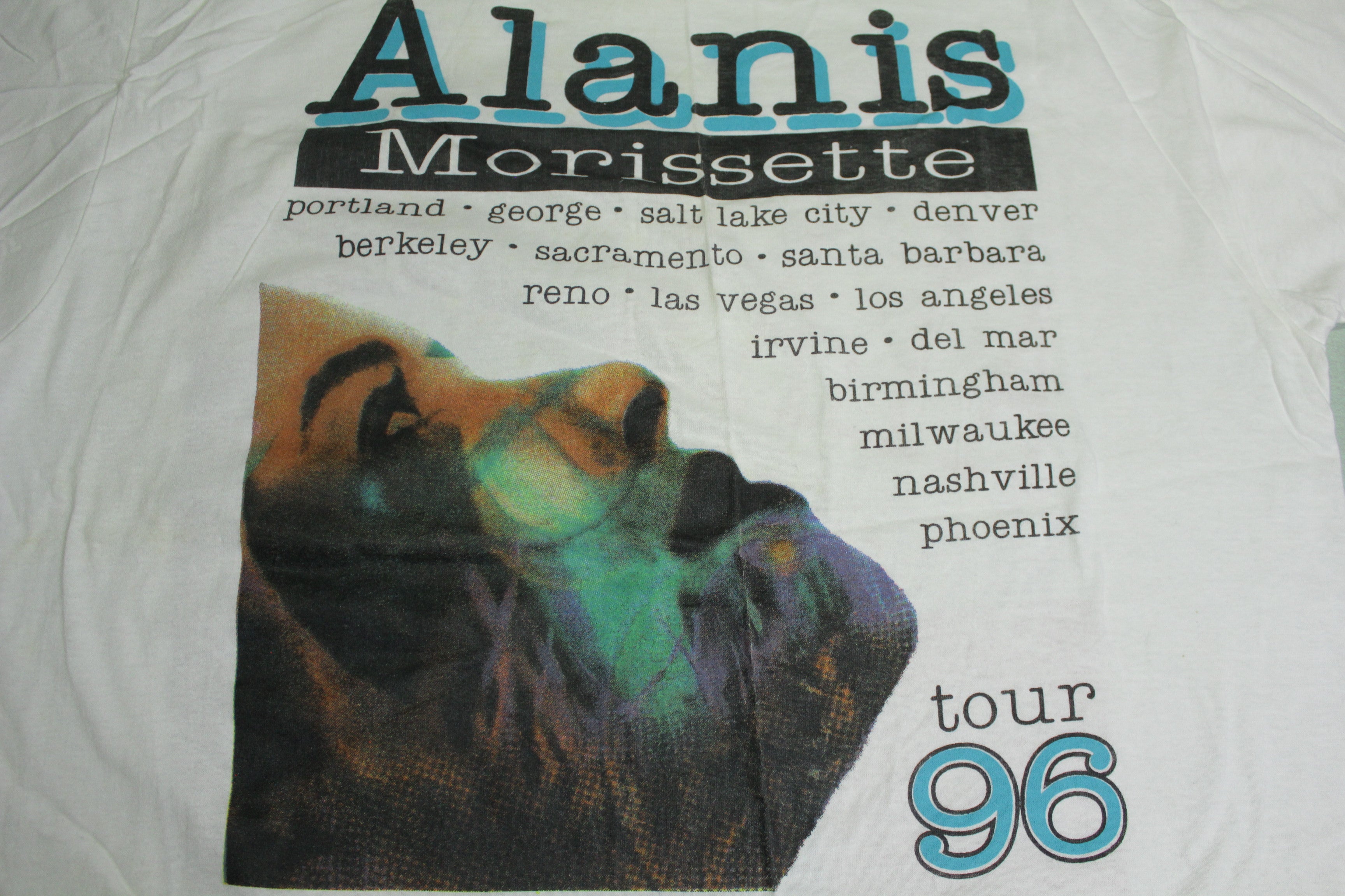 ALANIS MORISSETTE VINTAGE JAGGED LITTLE PILL TOUR Tee store Shirt