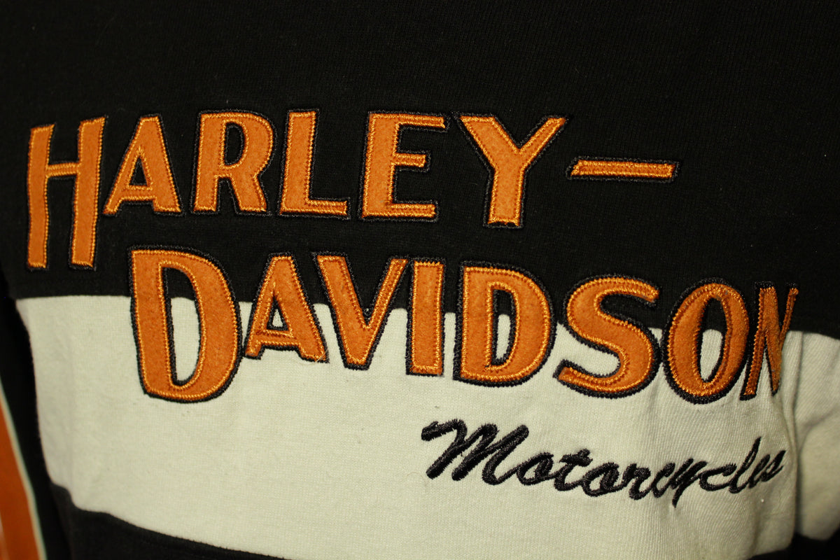 Harley Davidson Motorcycles Long Sleeve Shirt #1 Rubber Foam 3D Lettering